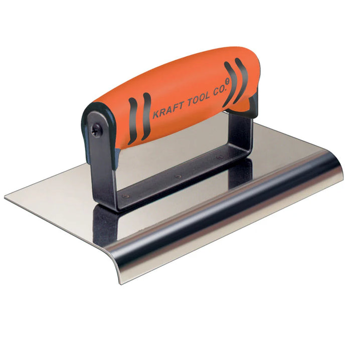 KRAFT 10" x 4" 3/8"R Stainless Steel Highway Edger with ProForm® Handle