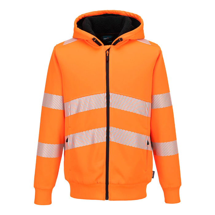 PW321 Hi-Vis Zipped Winter Hoodie Orange