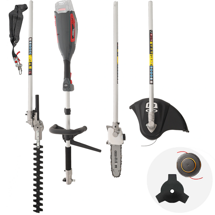 AMA FreeMow Cordless Multifunction Kit, Brushcutter/Hedgetrimmer/Electric Saw, 40v