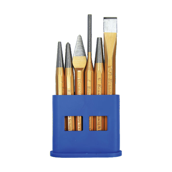 71173 6PCS SET, PIN PUNCH+JOINTING CHISEL+FLAT CHIESEL, BENMAN, DIN 7255 4151