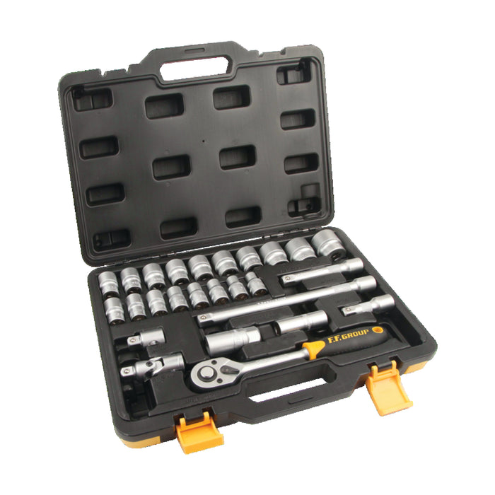 39856 SOCKET SET FF GROUP 26pcs 1/2" Dr