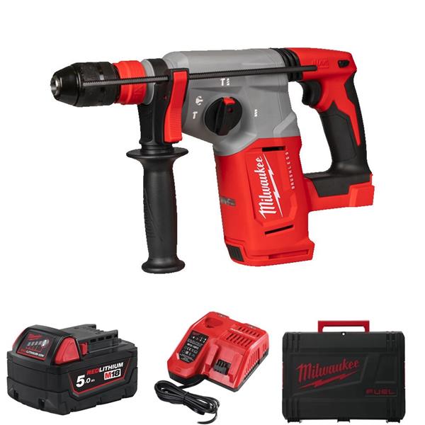 4933478893 MILWAUKEE M18BLHX-501X SDS+ 26MM HAMMER (1 x 5.0AH BATTERY CHARGER IN HD BOX)