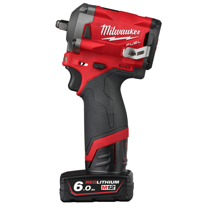 M12FIW38-622X MILWAUKEE M12 FUEL Sub Compact 3/8'' Impact Wrench (1x M12 6Ah Battery, 1 x M12 2Ah Battery, M12 Charger in HD Box)