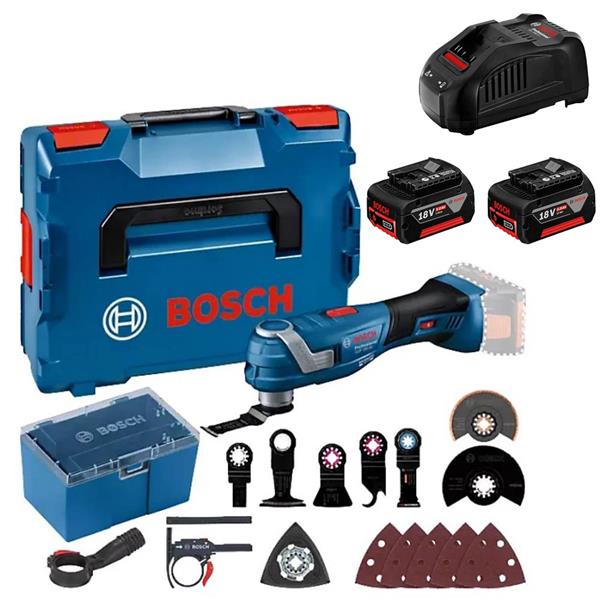 Bosch GOP 18 V-34 18V Multitool + Accessories In L Boxx (2x5Ah)