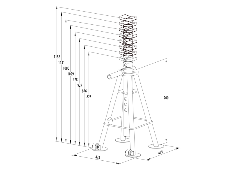 BAHCO 20T Heavy Duty Axle Stand BH3HD20000A