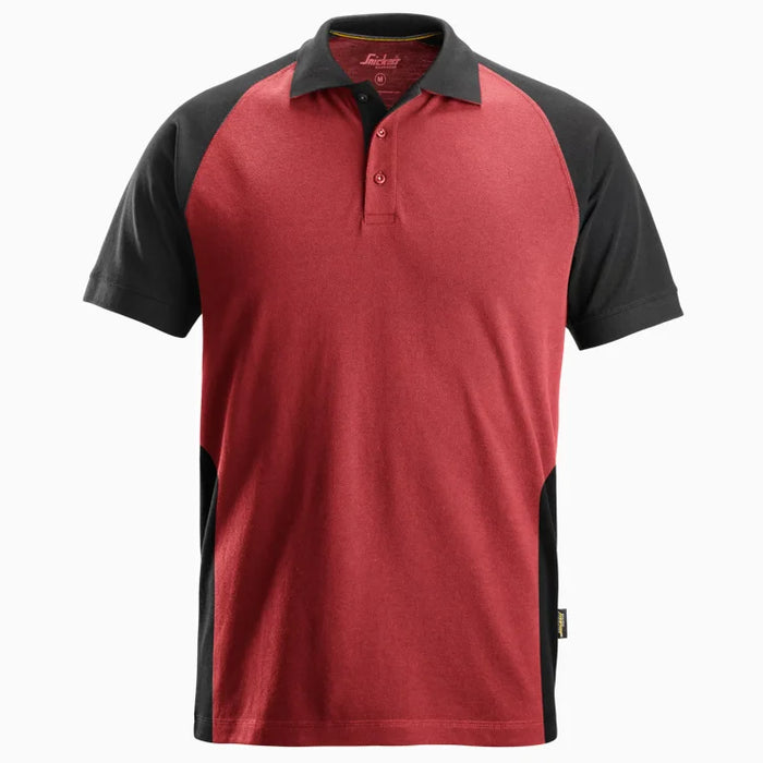 Snickers 2750 Two-Coloured Polo Shirt, Red/Black