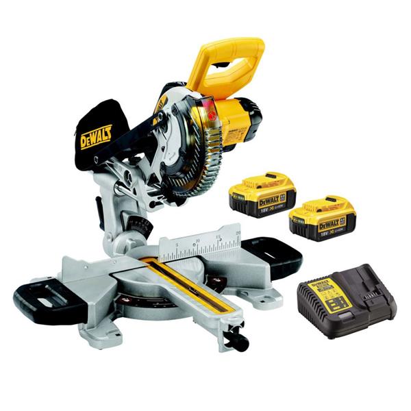 DCS365M2 18V 184 mm Cordless Mitre Saw (2x4Ah)