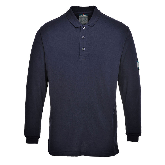FR10 - Modaflame Knit FR Long Sleeve Polo Shirt -