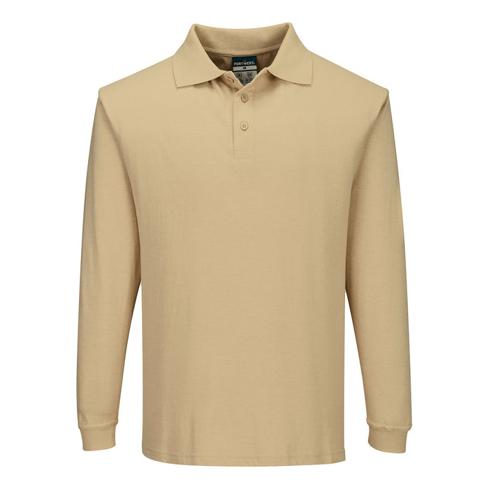 FR10 - Modaflame Knit FR Long Sleeve Polo Shirt -