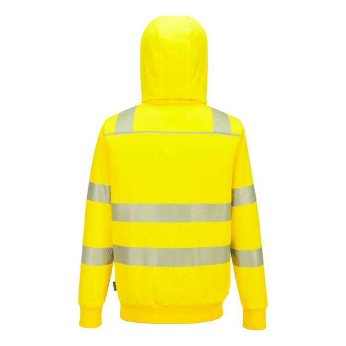 PW321 Hi-Vis Zipped Winter Hoodie Yellow