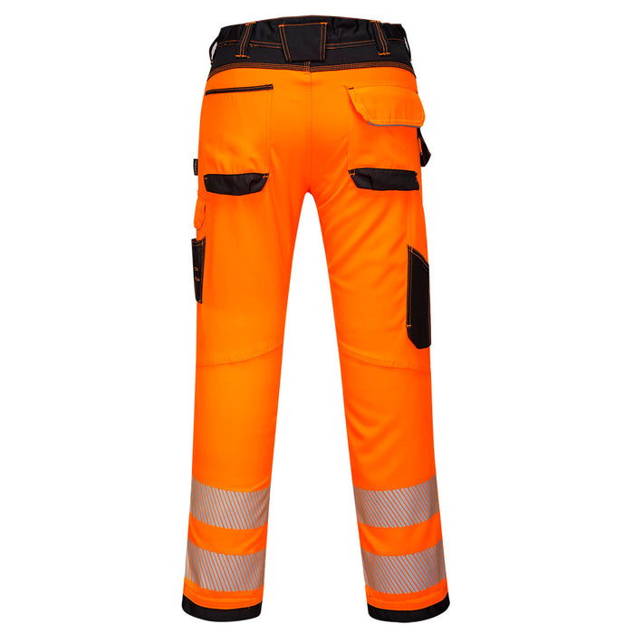 PW3 Hi-Vis Work Trousers Orange/Black
