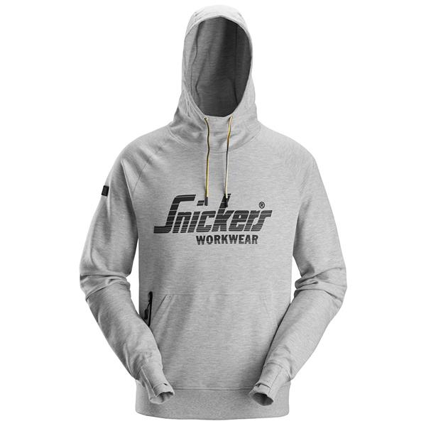 Snickers 2894 Logo Hoodie - Grey Melange