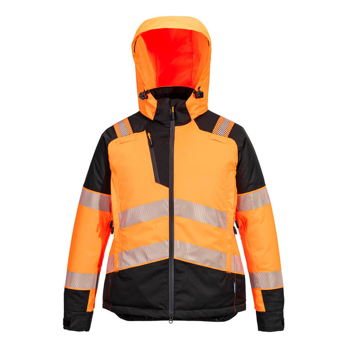 T162 - PW3 Hi-Vis Women's Winter Jacket Orange/Black