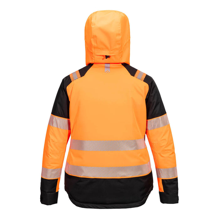 T162 - PW3 Hi-Vis Women's Winter Jacket Orange/Black