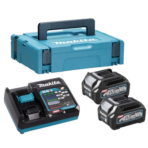 Makita XGT Power Source Kit (2x2.5Ah Batteries+ DC40RA-240V Charger)