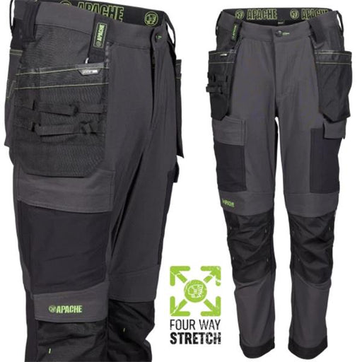 Apache Apache Calgary Stretch Trousers Grey / BLK