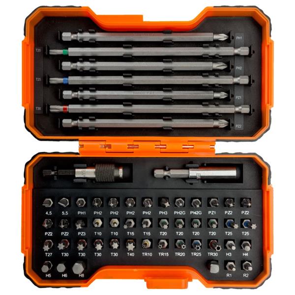 Bahco Bahco 1/4" Hex 54-Piece Bit Set in Hard Case – 59/S54BC BAH-59-S54BC