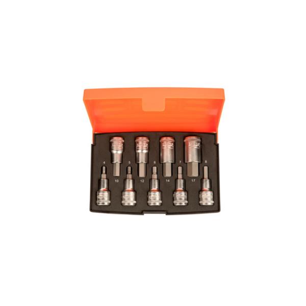 Bahco Bahco S9HEX 1/2'' Dr Socket Set With Hexagonal Bits (9 Piece) BAH-S9HEX