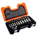 Bahco Bahco S330L 1/4" & 3/8" Drive Deep Socket Set Metric Hex Profile and Ratchet S330-3