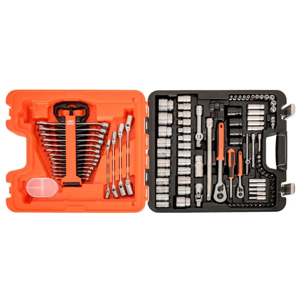 Bahco Bahco 1/4" and 1/2" Square Drive Socket Set with Combination Spanner Set/L-Keys S106 S106