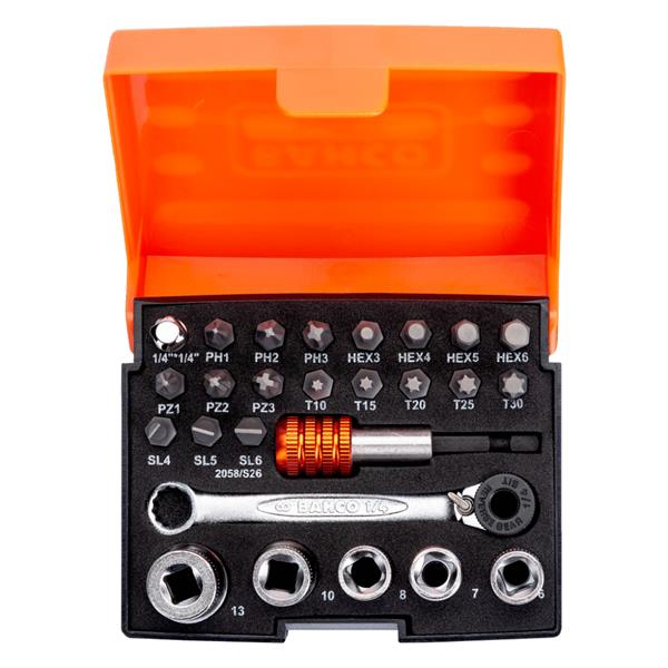 Bahco Bahco 26 Piece 1/4" Bit and Socket Set 2058/S26 S26