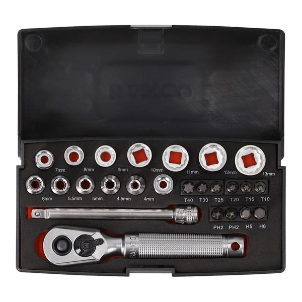 Bahco Bahco Limited Edition 1/4" Socket Set SL25MHBL SL25