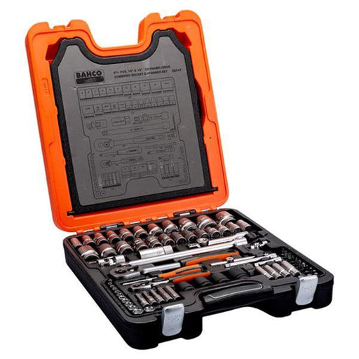 Bahco S87+7 94 Piece 1/2" and 1/4" Drive Combination Socket Set S87 7