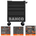 Bahco 5 Drawer Roller Cabinet, Black, Foam Inlay Tool Kit with 140 Tools 1472K5BKFF2SD