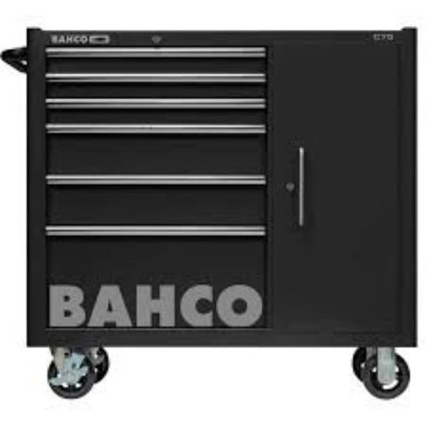 Bahco Bahco 1475KXL6CBKFFSD 6 Drawer Roller Cabinet, Black, Foam Inlay Tool Kit with 234 Tools 1475KXL6CBKFFSD