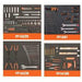 Bahco Bahco 1475KXL6CBKFFSD 6 Drawer Roller Cabinet, Black, Foam Inlay Tool Kit with 234 Tools 1475KXL6CBKFFSD