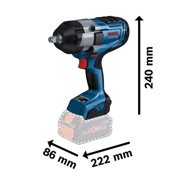 Bosch Bosch GDS 18V-1000 BITURBO Brushless 18V 1/2" Wrench (Bare Unit) J8300