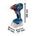 Bosch Bosch GDX 18V-200 Brushless 18V Impact Driver/Wrench (Bare Unit) J2204