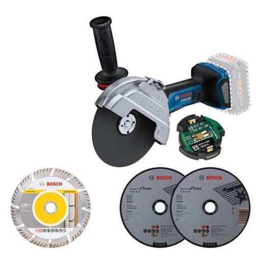 Bosch Bosch GWS 18V-180 PC BITURBO Brushless 180mm Cordle Angle Grinder & 3 Discs (Bare Unit) E01
