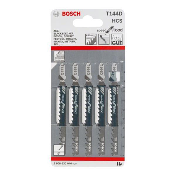 Bosch Bosch T144D Speed for Wood Jigsaw Blades 1 Pack (5 pcs.) 2608630040 BOS-2608630040