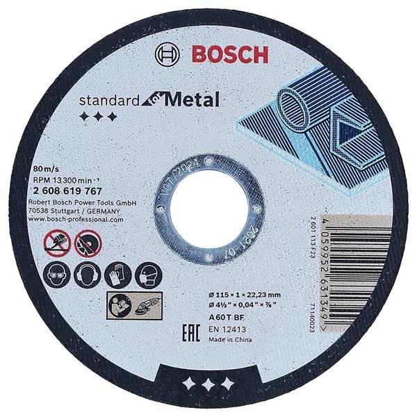 Bosch Bosch 115mm Stainless Steel and Metal Cutting Disc (100pc) BOS-2608626115