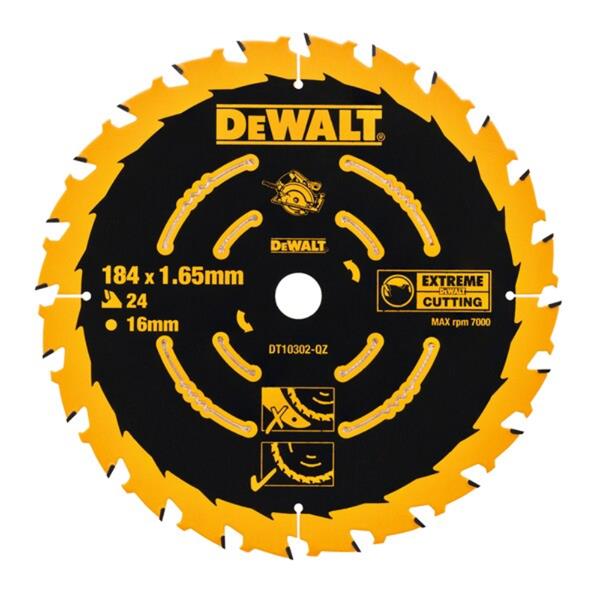 Dewalt DT10302 184mm 24T Extreme Corded Circular Saw Blade DT10302QZ