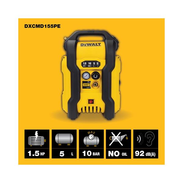 Dewalt Dewalt 5L Oil Free Direct Drive Compressor 240V 8215350DWT590