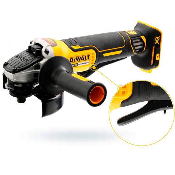 Dewalt DCG406N-XJ 18V Brushless 125mm Angle Grinder (Bare Unit) - No Lock on Switch DCG406N-XJ