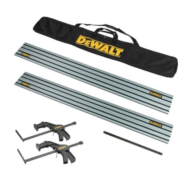 Dewalt Guide Rail Kit 2 x 1400mm Rails, Clamps, Bag and joining bars DWS5022-KIT