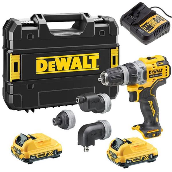 Dewalt DCD703L2T 12V Brushless Multi Head Drill Driver (2x3Ah) DCD703L2T