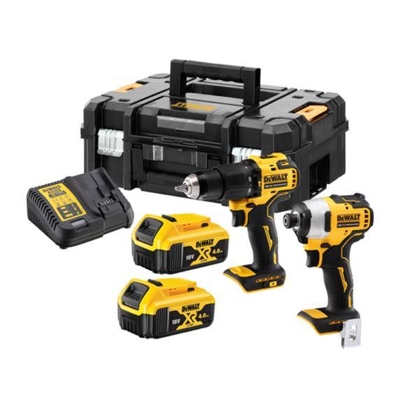 Dewalt DCK2062M2T 18V Brushless Combi Drill & Impact Driver Twin Kit (2x4Ah) DCK2062M2T-GB