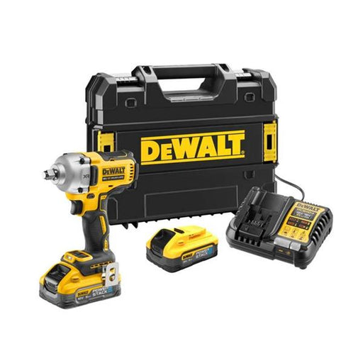 Dewalt DCF891H2T 18V XR Brushless 1/2" Drive Compact High Torque Impact Wrench (2x5Ah Powerstack) DCF891H2T