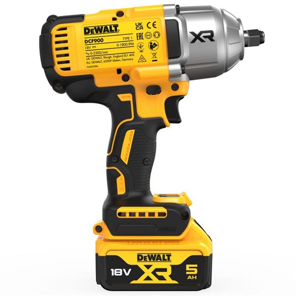 Dewalt DCF900P2T 18V XR Brushless 1/2" High Torque Impact Wrench (2x5Ah) DCF900P2T