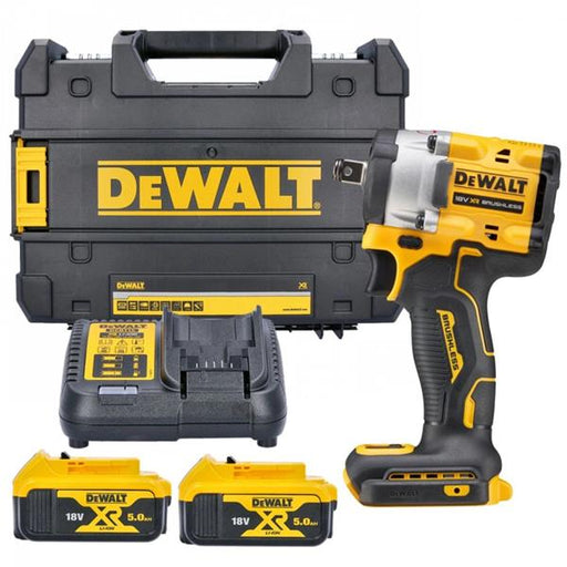 Dewalt DCF921P2T 18V XR Brushless 1/2" MID-TORQUE Impact Wrench Kit (2x5Ah) DCF921P2T