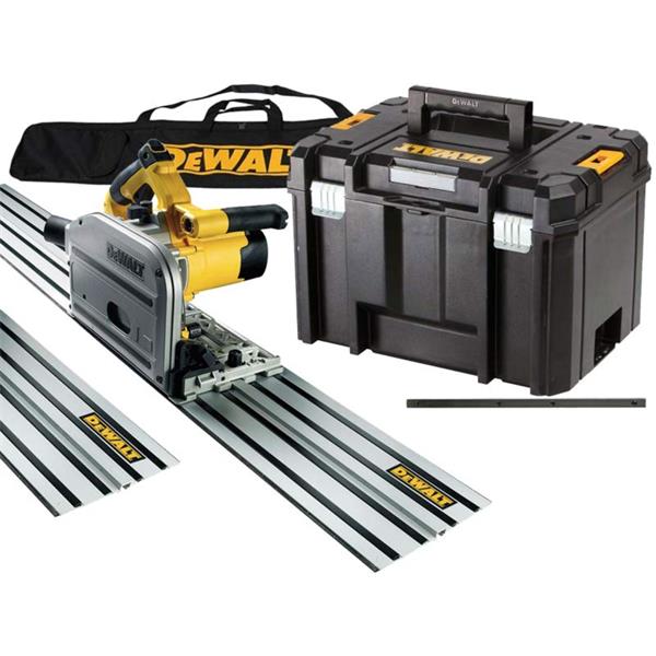 Dewalt DWS520KTL Plunge Saw in TSTAK Carry Case + 2x 1.5m Guide Rails + Joining Bar