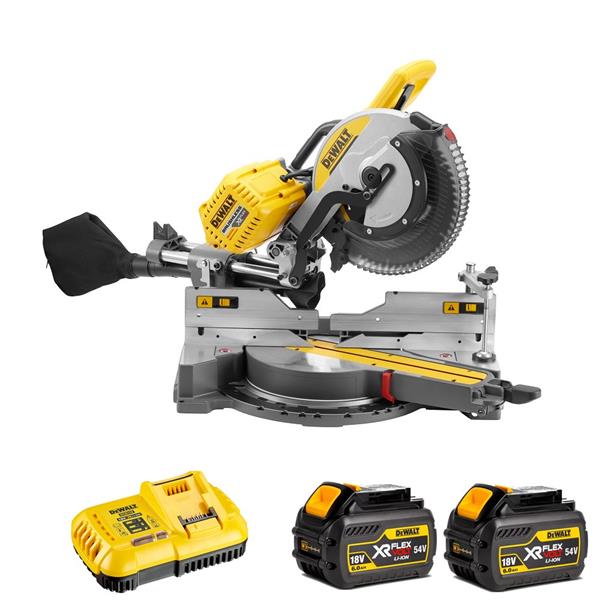 Dewalt DCS781T2 54V FlexVolt Single-Battery 12" Mitre Saw (2x6Ah) DCS781T2
