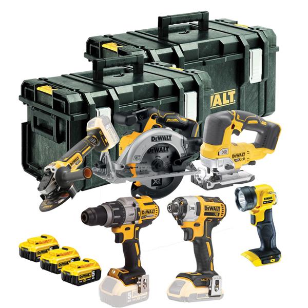 Dewalt 18V 6 Piece XR Brushless Kit (3x5Ah) DCK664P3-GB