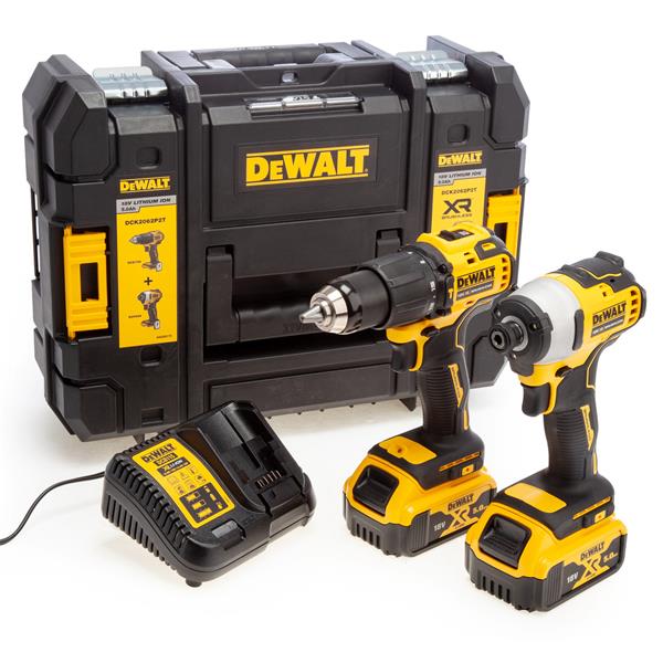 Dewalt DCK2062P2T 18V XR Combi Drill and Impact Driver Kit (2x5Ah) DCK2062P2T