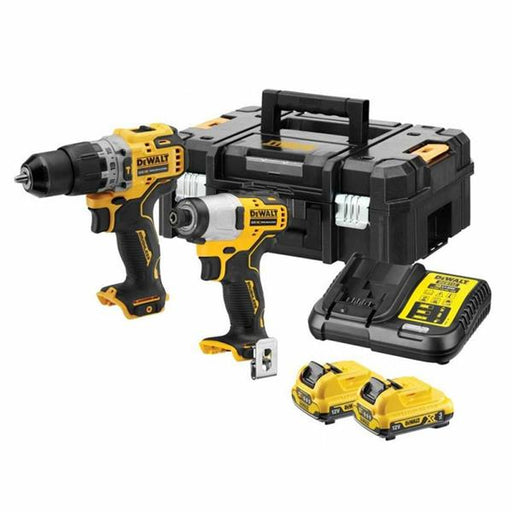 Dewalt DCK2111L2T 12V XR Brushless Combi Drill & Impact Twin Pack (2x3Ah) DCK2111L2T