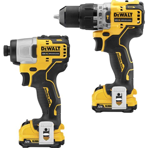 Dewalt DCK2111L2T 12V XR Brushless Combi Drill & Impact Twin Pack (2x3Ah) DCK2111L2T